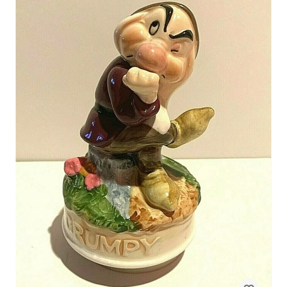 Vintage Disney Schmid music box figure “GRUMPY" from Snow White and the 7 Dwarfs - Picture 1 of 3